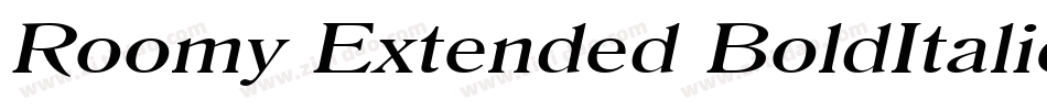 Roomy Extended BoldItalic字体转换